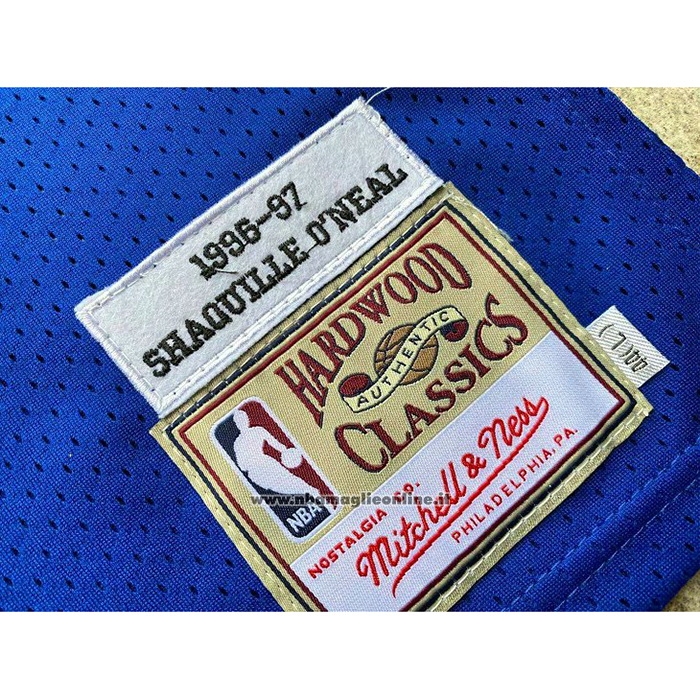 Maglia Los Angeles Lakers Shaquille O'Neal #34 Throwback 1996-97 Blu